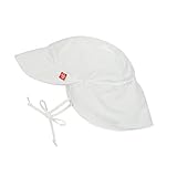 Lässig Splash & Fun Sun Protection Flap Hat / Baby Sonnenhut / UV-Schutz 50+ Unisex, weiß, neugeboren, 0 - 6 Monate